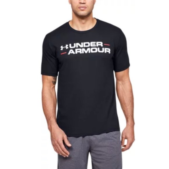 Under Armour Size Large L Black Logo T Shirt Men Shirt Size L 1351921 001 - Picture 1 of 5